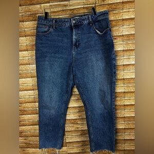Top shop High Waisted Cropped Straight Jeans Sz 16